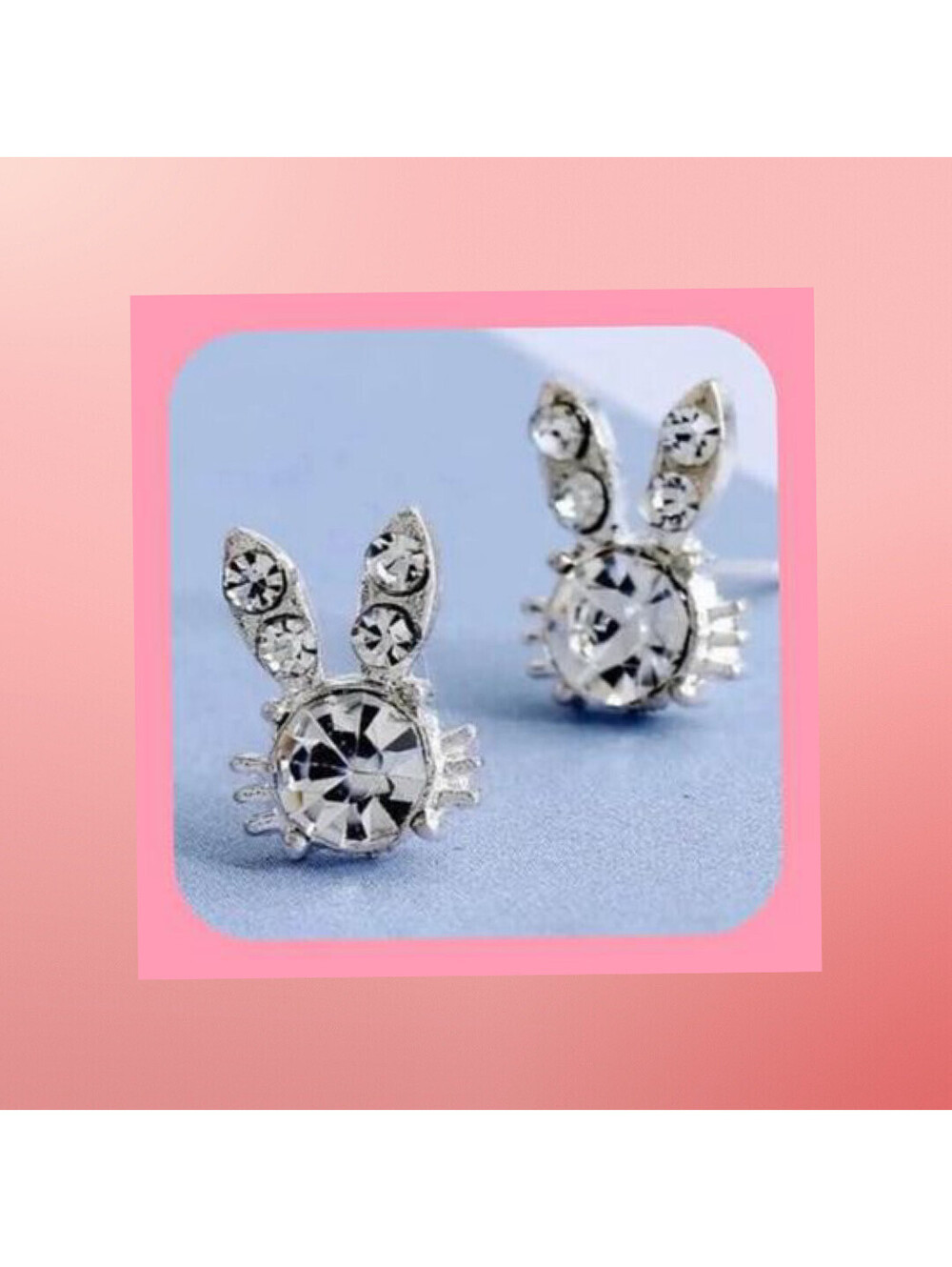 Adorable Easter Bunny Rabbit Stud Women's Girls Earnings
